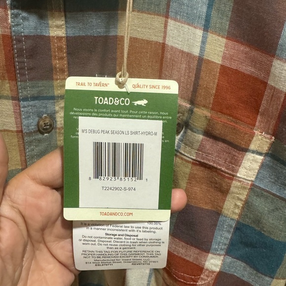 Toad&Co Men’s Debug Peak Season Long Sleeve Shirt - Picture 3 of 8